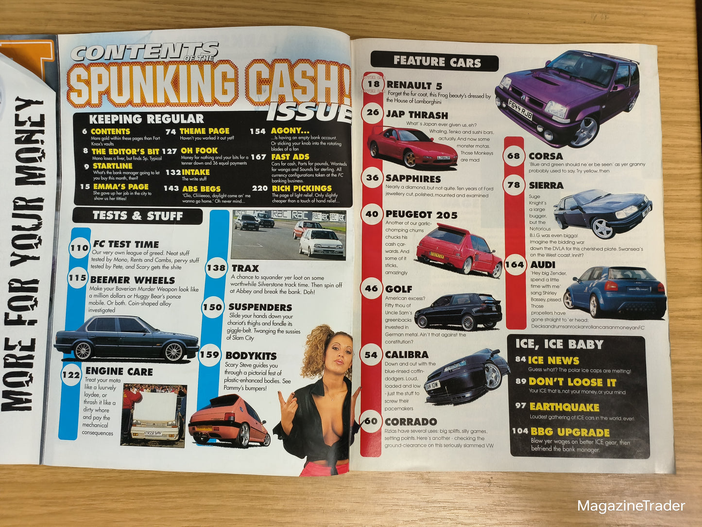 Fast Car Magazine December 1998 Emma Model Renault 5 Turbo Sierra 50000 Watts