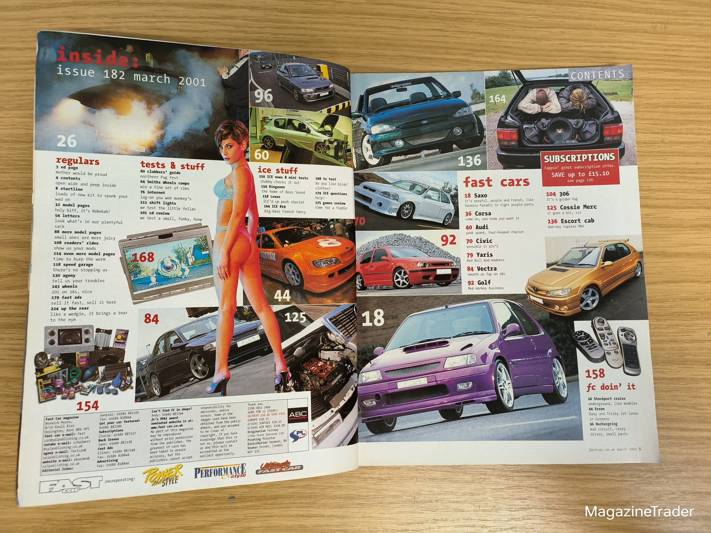 Fast Car Magazine March 2001 Rebekah Model Sexyful Saxo Civic Yaris