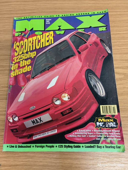 Max Power Magazine October 1997 Ford Escort RS Cosworth Civic Supra Lottery