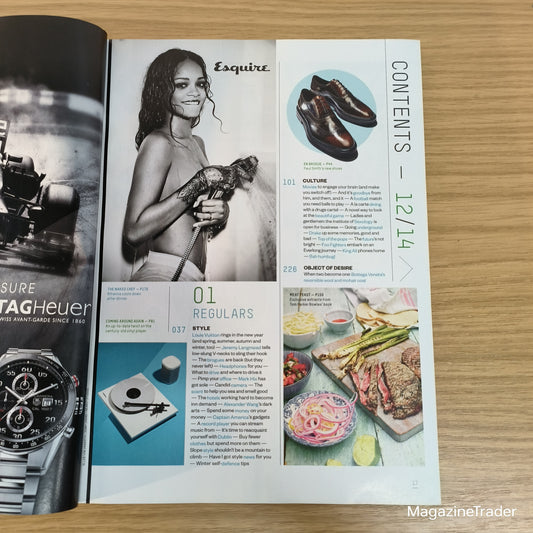 Esquire Magazine December 2014 Rihanna Tom Hardy Superstar Actor Fashion
