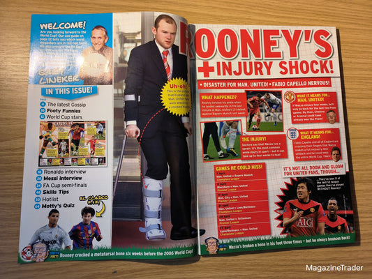 Match of the Day Magazine 6-12 April 2010 Rooney Injury Shock Messi
