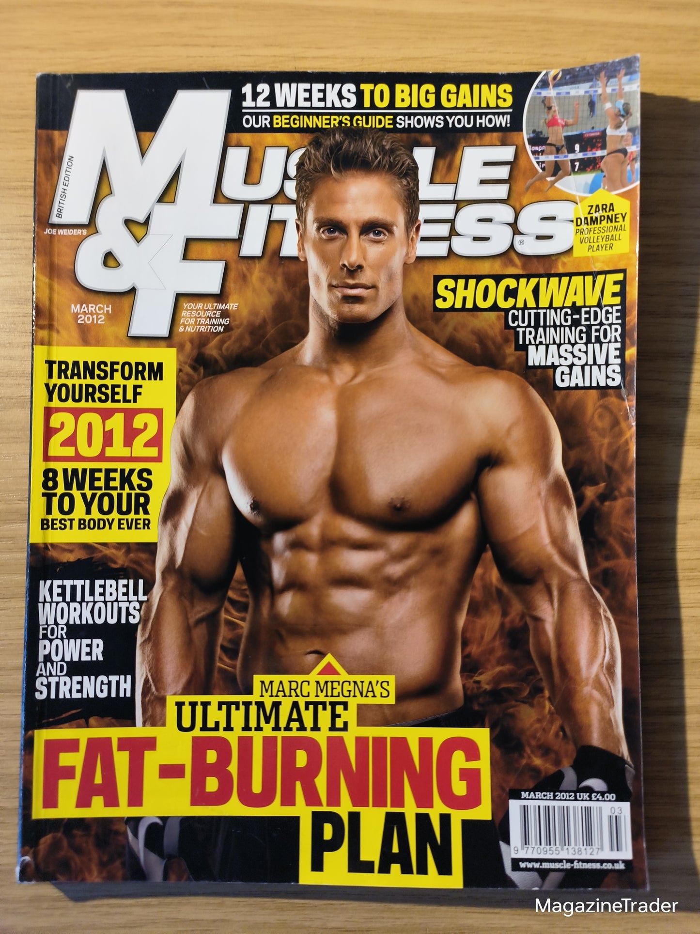 Muscle & Fitness Magazine March 2012 Marc Megna Zara Dampney Fat Burning Plan