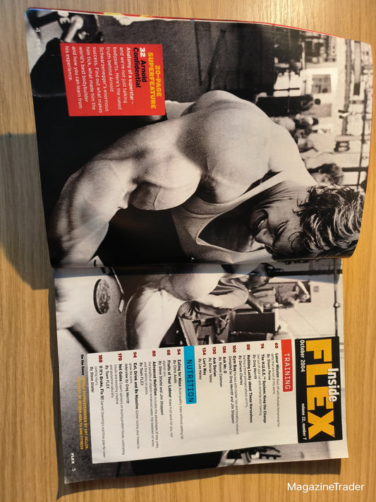 FLEX Magazine October 2004 Arnold Schwarzenegger 20 Page Special Mr Olympia