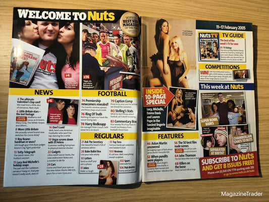 Nuts Magazine 11-17 February 2005 Lucy Pinder Michelle Marsh Emma Davis
