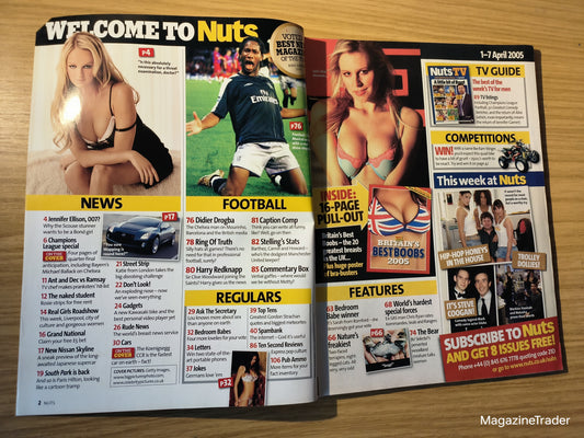 Nuts Magazine 1-7 April 2005 Lucy Pinder Michelle Marsh Jennifer Ellison Didier Drogba