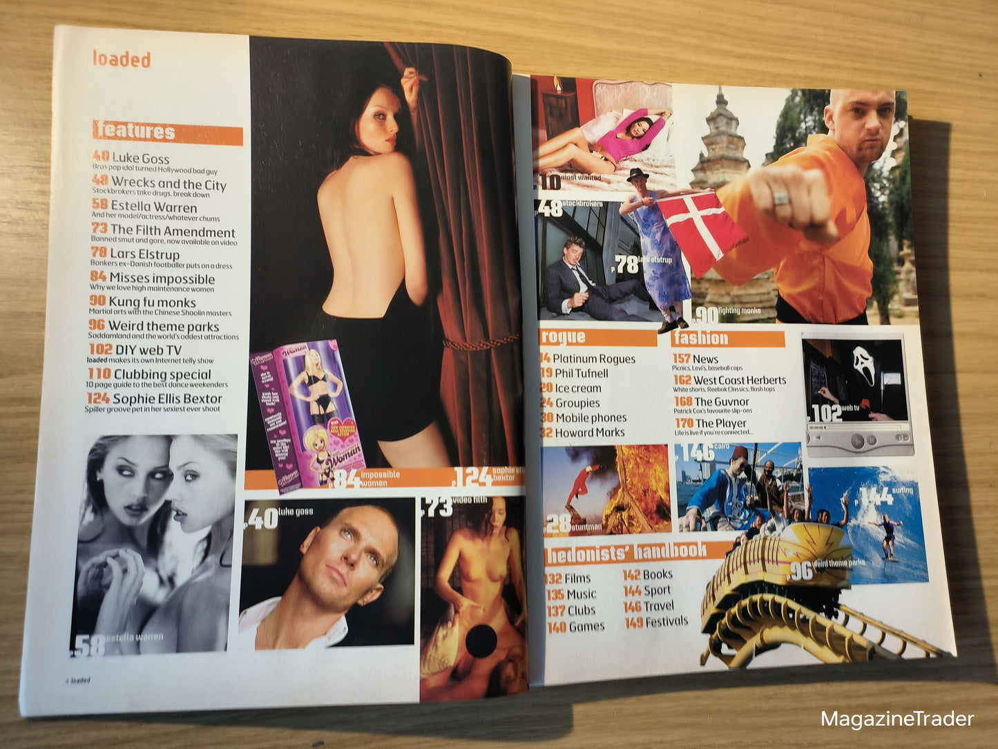 Loaded Magazine August 2001 Sophie Ellis-Bextor Estella Warren Luke Goss