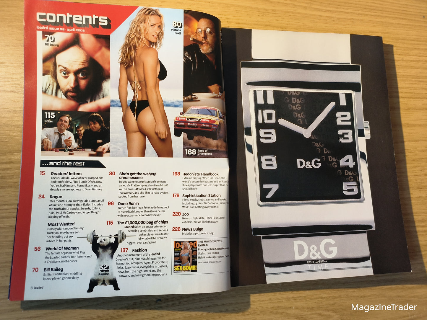 Loaded Magazine April 2002 Emma B Sex Bomb Victoria Pratt Bill Bailey