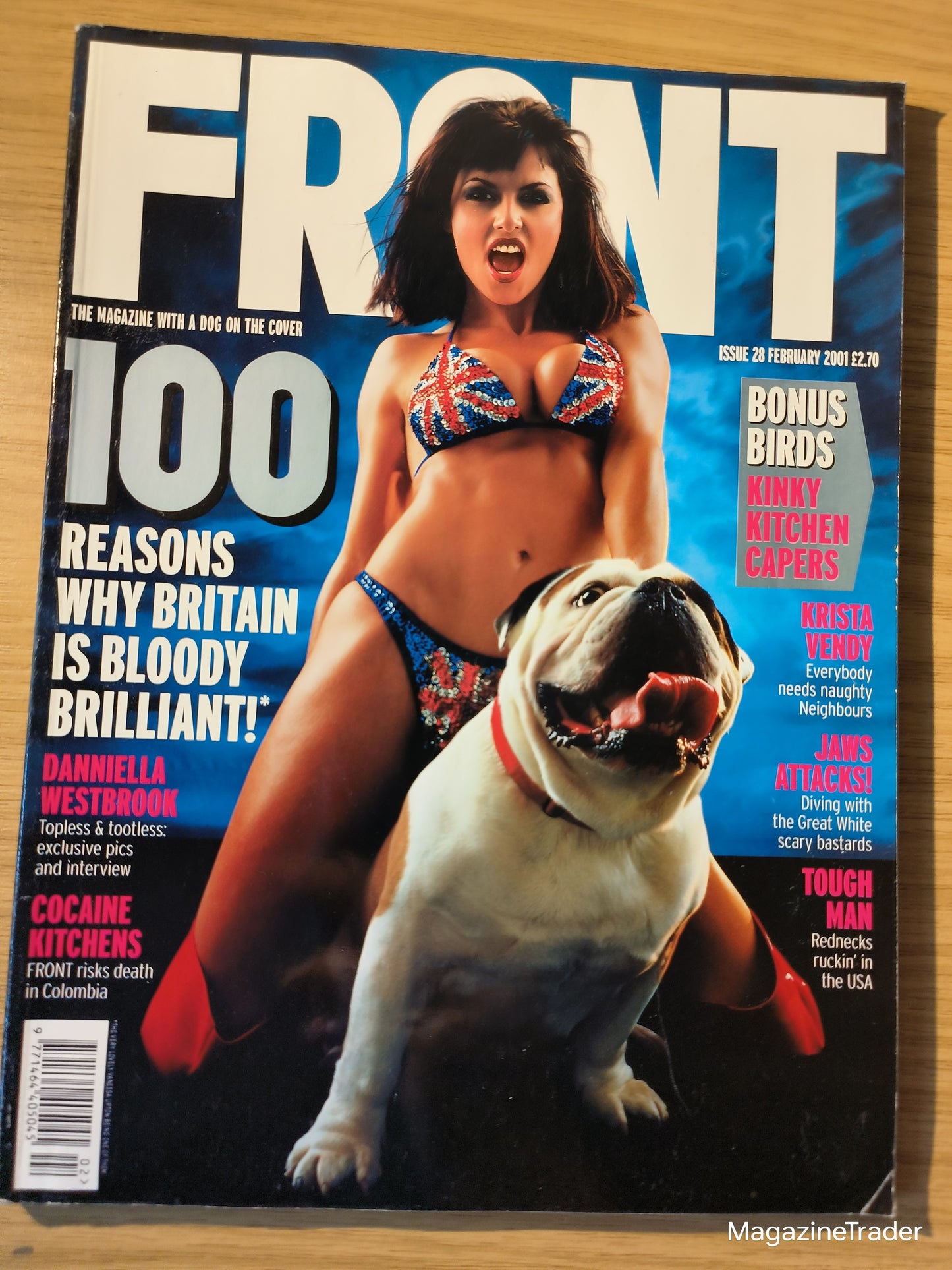 Front Magazine February 2001 - Daniella Westbrook, Kinky Kitchen Capers, Crista Perry, Jaws Attack