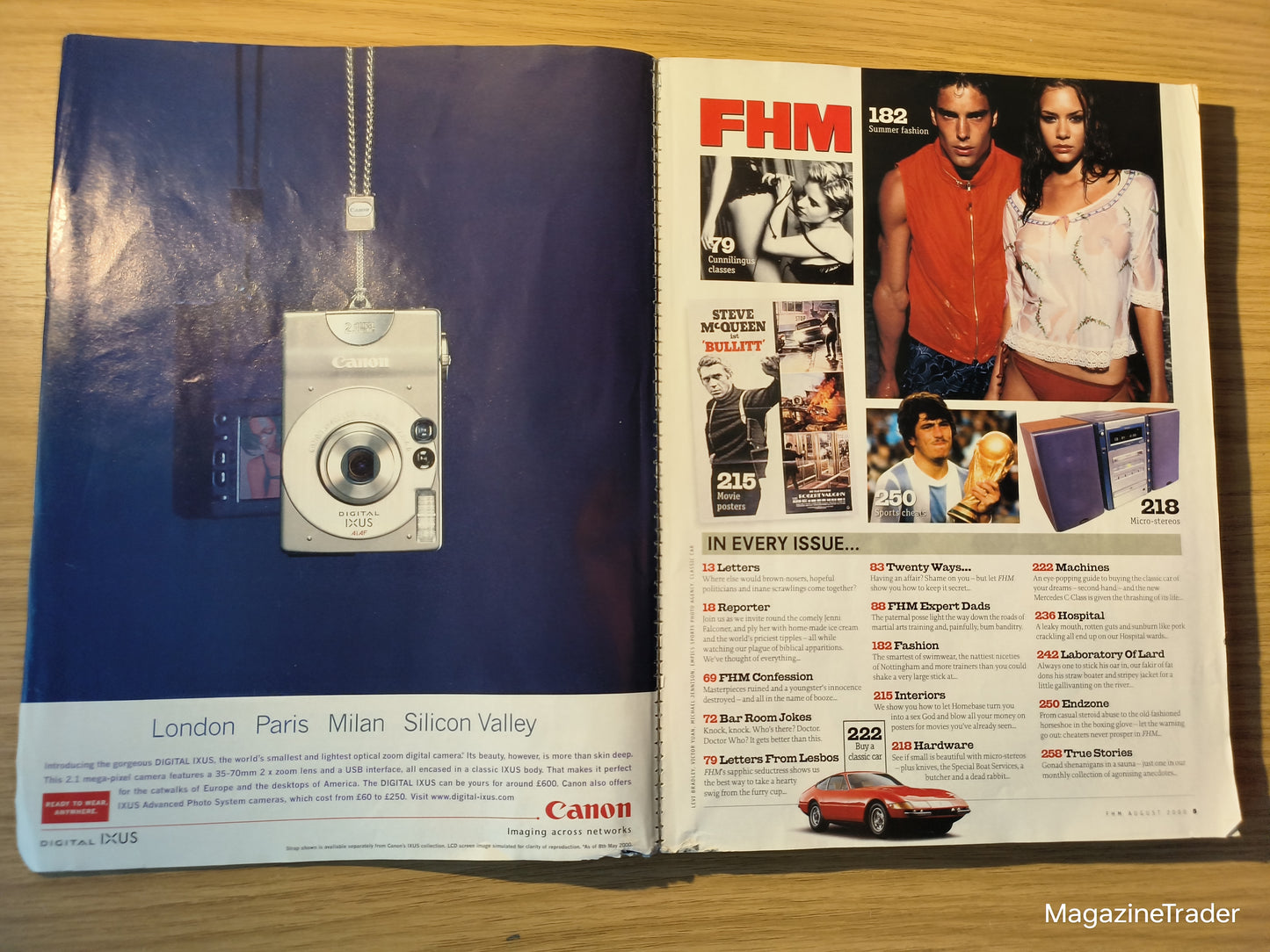 FHM Magazine August 2000 - Bikini Heaven Models Lisa Faulkner, Jordan, Nell McAndrew, Davinia Taylor, Kate Groombridge, Ivana Horvat