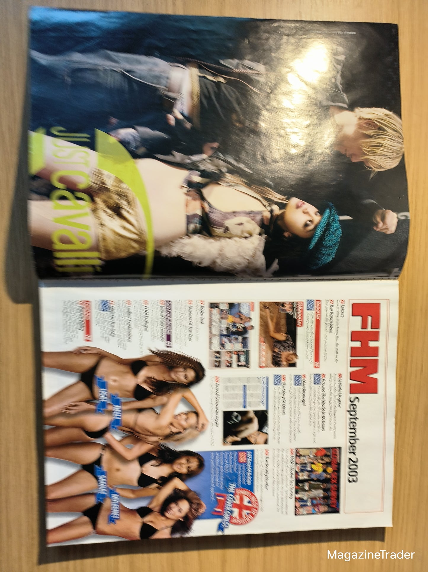 FHM Magazine September 2003 - Lisa Model, Best of British Models, Kim Cattrall, Arnie, Patrick Kielty