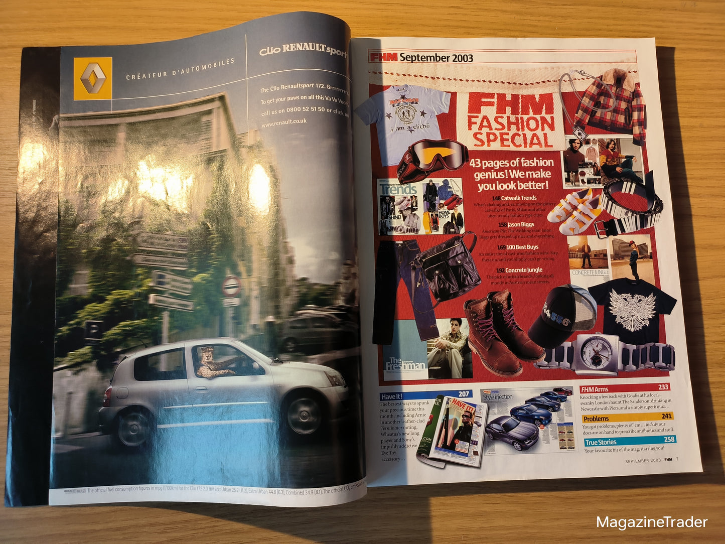 FHM Magazine September 2003 - Lisa Model, Best of British Models, Kim Cattrall, Arnie, Patrick Kielty