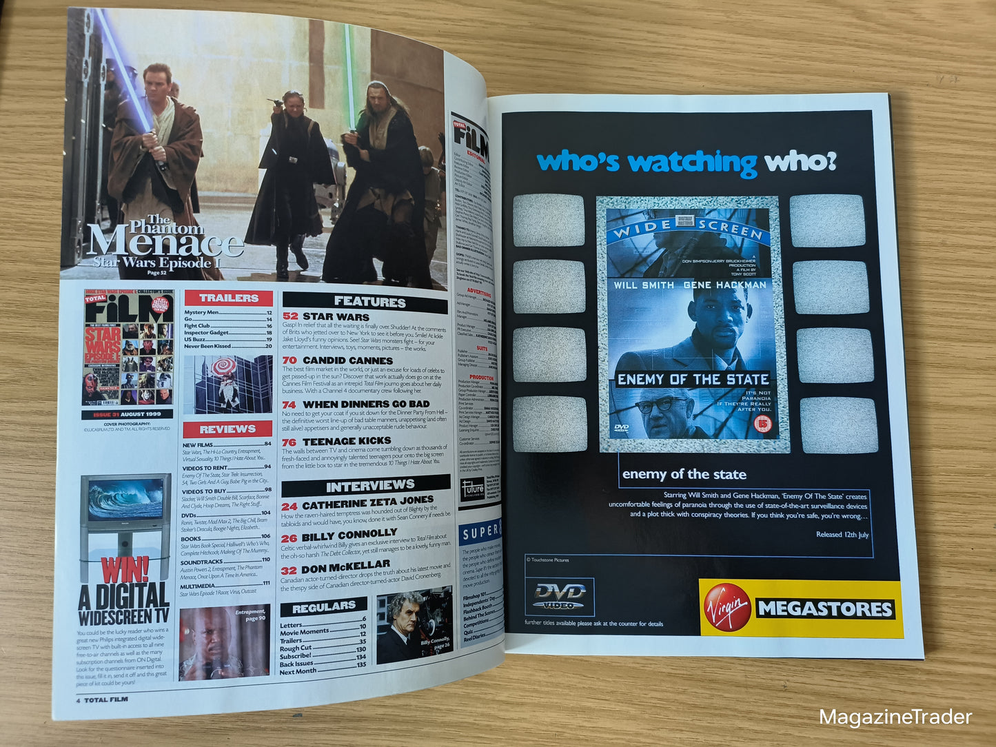 Total Film Magazine Issue 31 - August 1999 - Star Wars Episode I The Phantom Menace Huge Collector's Issue