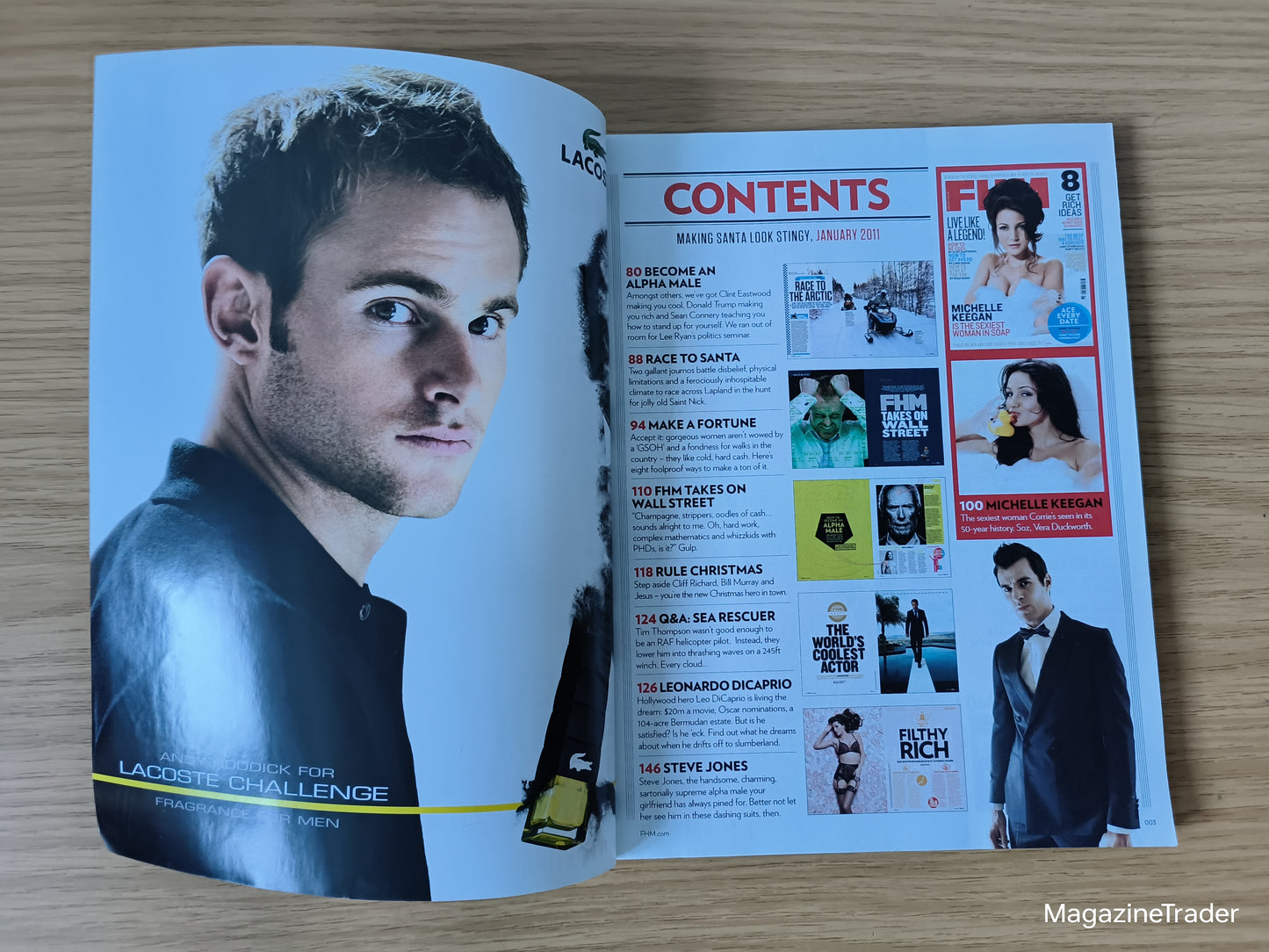 FHM Magazine January 2011 - Michelle Keegan, Leonardo DiCaprio