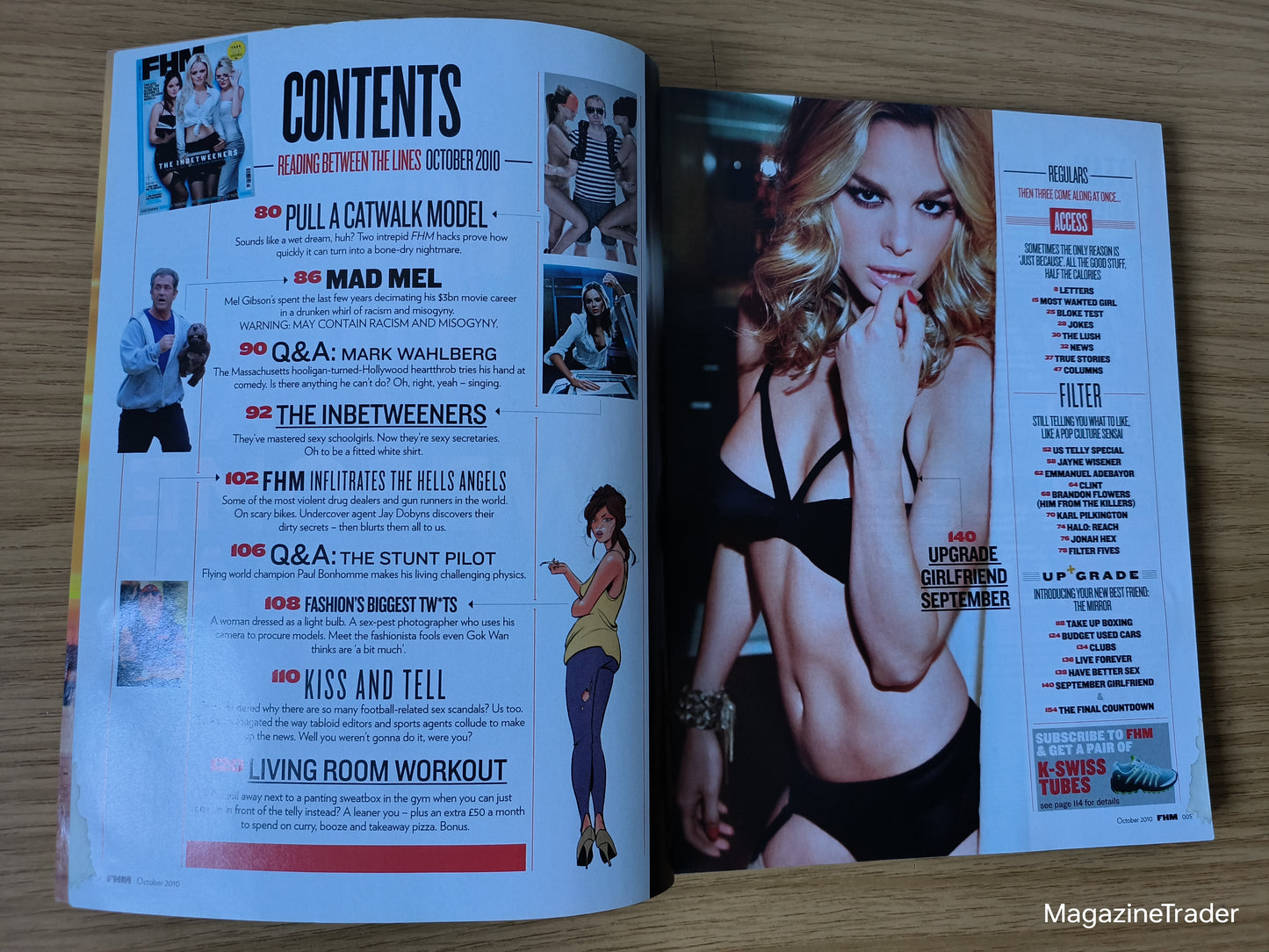 FHM Magazine October 2010 - The Inbetweeners, Mark Wahlberg, Brandon Flowers