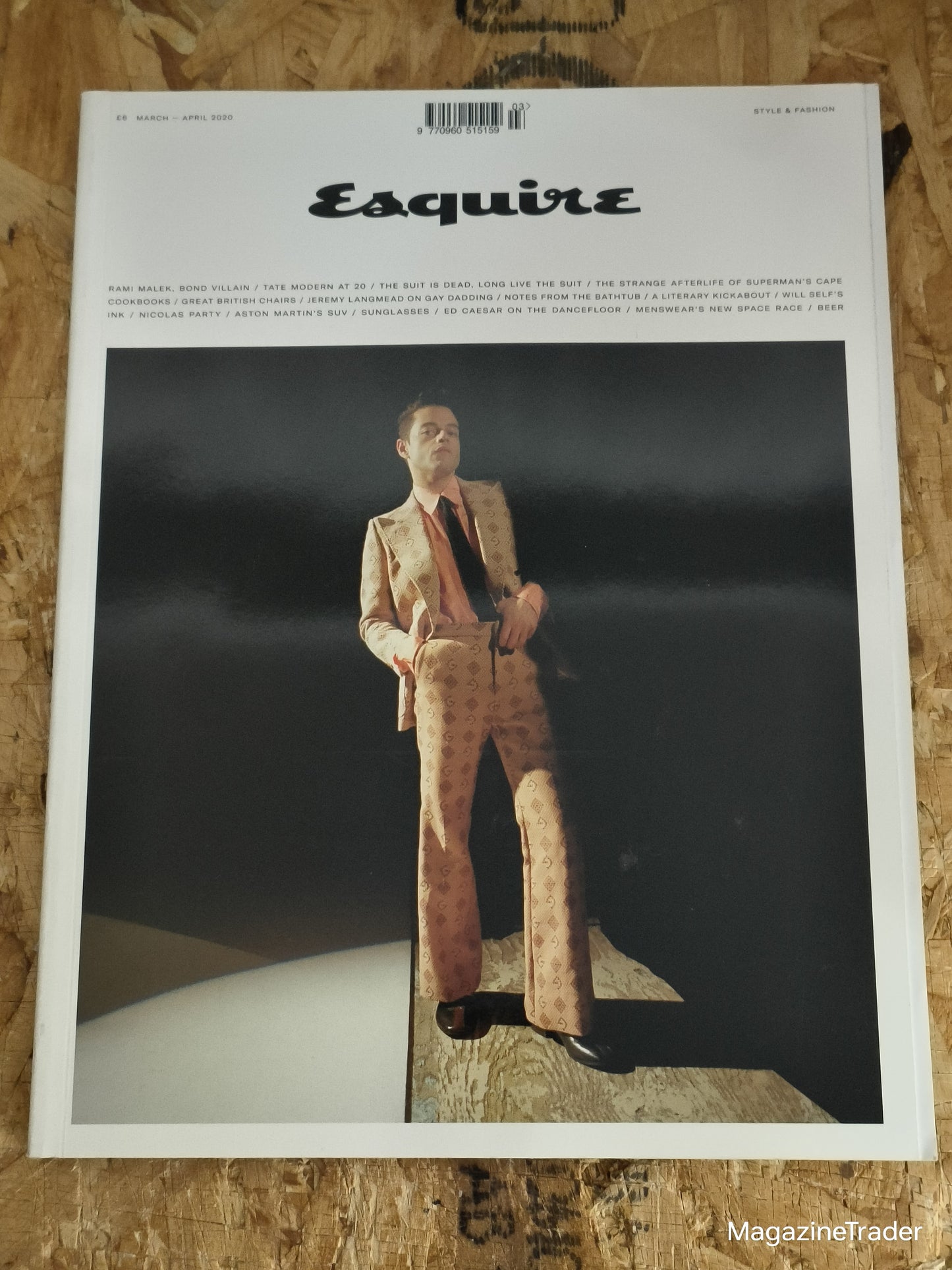 Esquire Magazine - March/April 2020 - Rami Malek Cover - Bond Villain