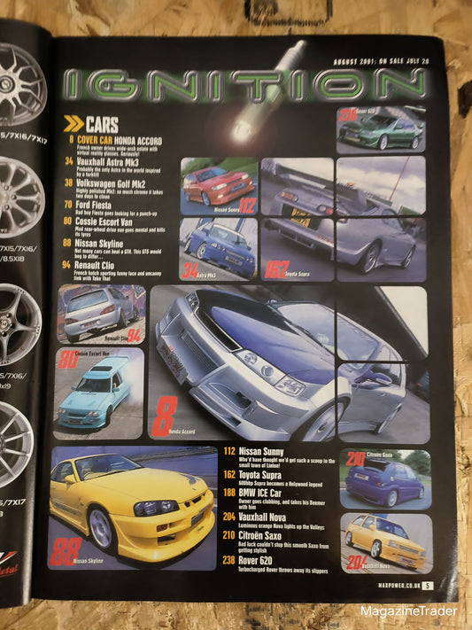 Max Power Magazine - August 2001 - FREAK SHOW! Roll Up Roll Up The Bearded Lady Ain't Got Nothin' On This Awesome Jap-Style Nitrous Estate