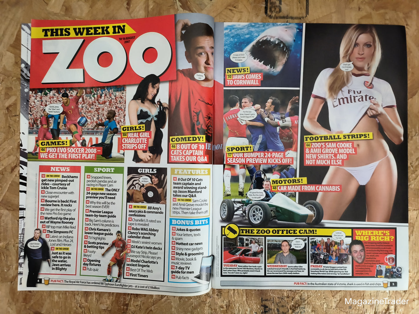 Zoo Magazine 10-16 August 2006 POSTER Sam Cooke  Amy Big Brother Chanelle Football Special