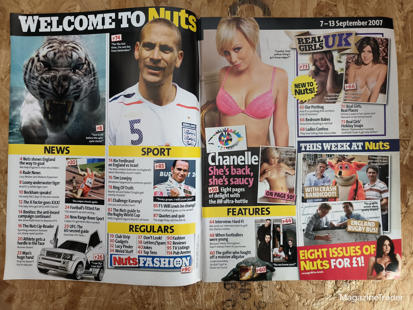 Nuts Magazine 7-13 September 2007 Chanelle Hayes Rio Ferdinand Lewis Hamilton