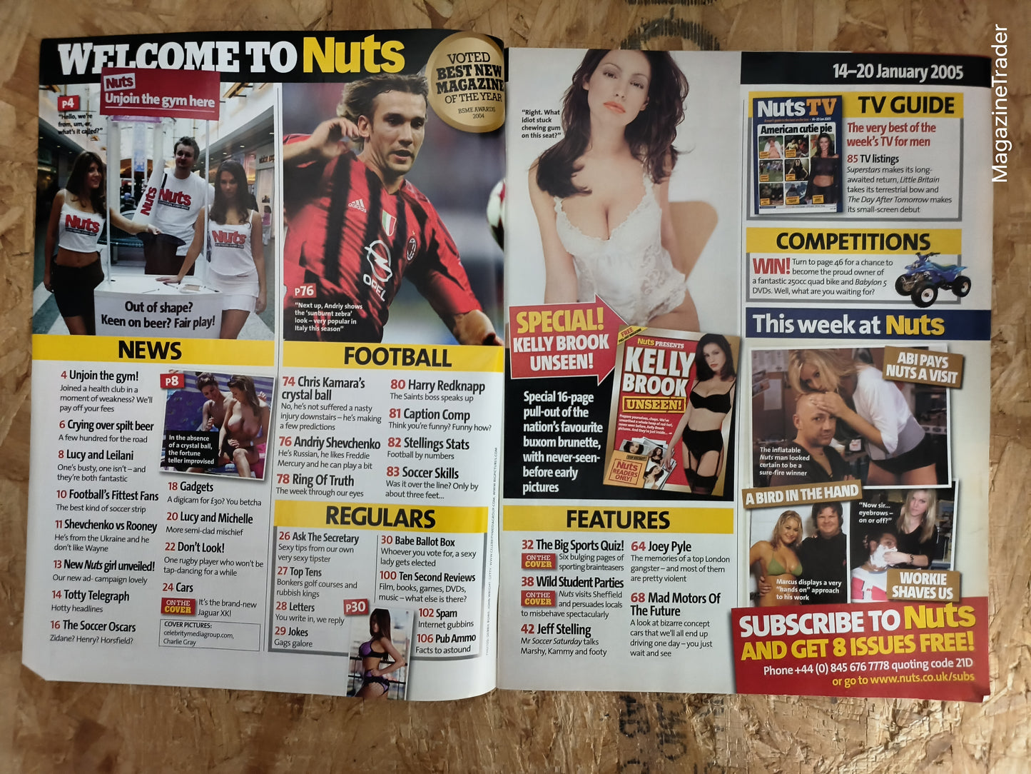 Nuts Magazine 14-20 January 2005 Kelly Brook Unseen Pictures Jaguar XK