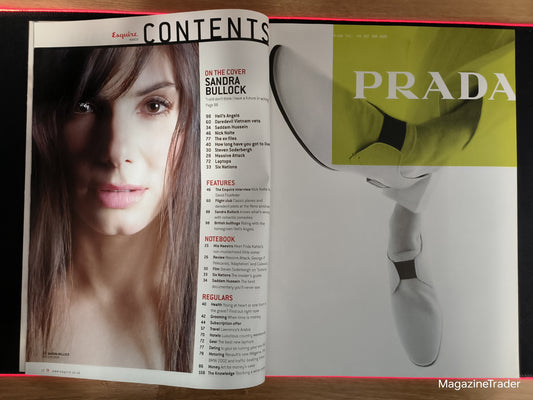 Esquire Magazine March 2003 Sandra Bullock Hugh Grant Fashion Special