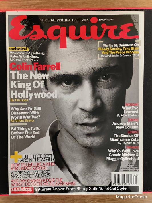 Esquire Magazine May 2003 Colin Farrell New King Hollywood Martin McGuinness