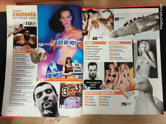 Loaded Magazine October 2001 (1159) Samantha Robson Roy Keane The Honeyz