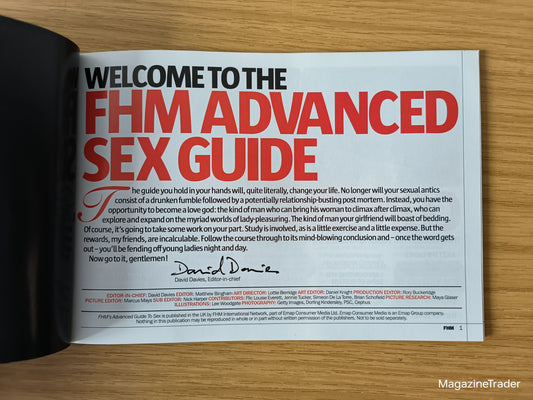 FHM The Advanced Sex Guide Supplement Booklet (002) Vintage Lad Mag Humour