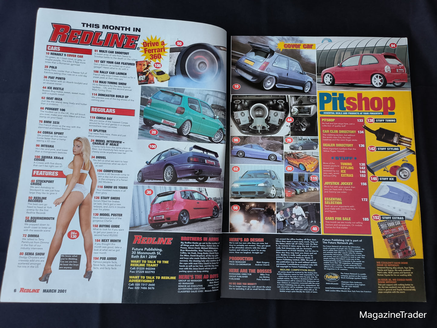 Redline Magazine March 2001 (1163) Charlie O'Neale Renault 5 GT Turbo Sierra Cosworth