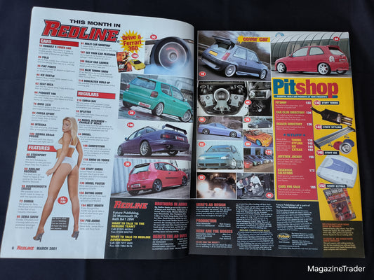 Redline Magazine March 2001 (1163) Charlie O'Neale Renault 5 GT Turbo Sierra Cosworth