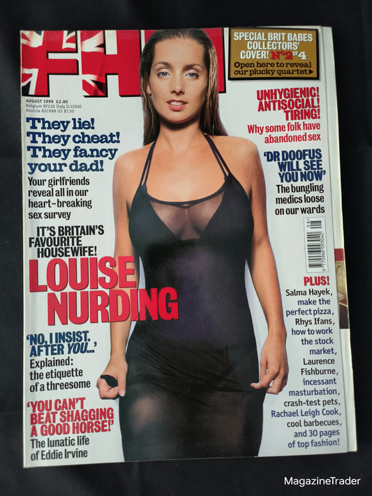 FHM Magazine August 1999 (1165) Louise Nurding Cover 2 of 4 Kelly Brook Cat Deeley