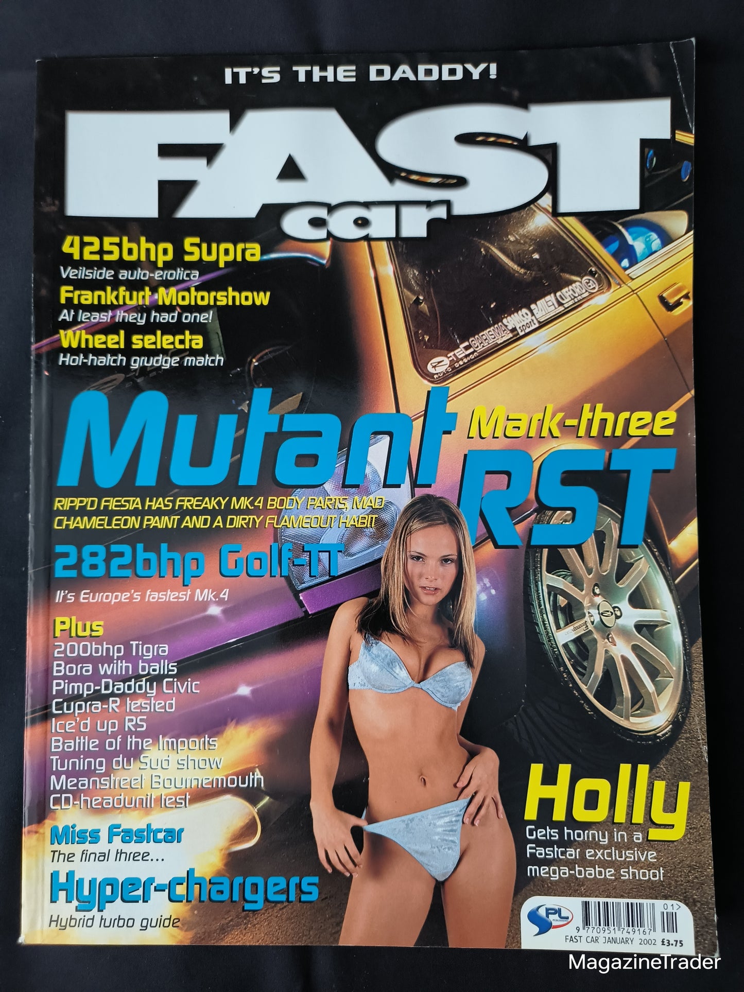 Fast Car Magazine January 2002 (1168) Mutant Fiesta RS Turbo 425bhp Supra Golf TT