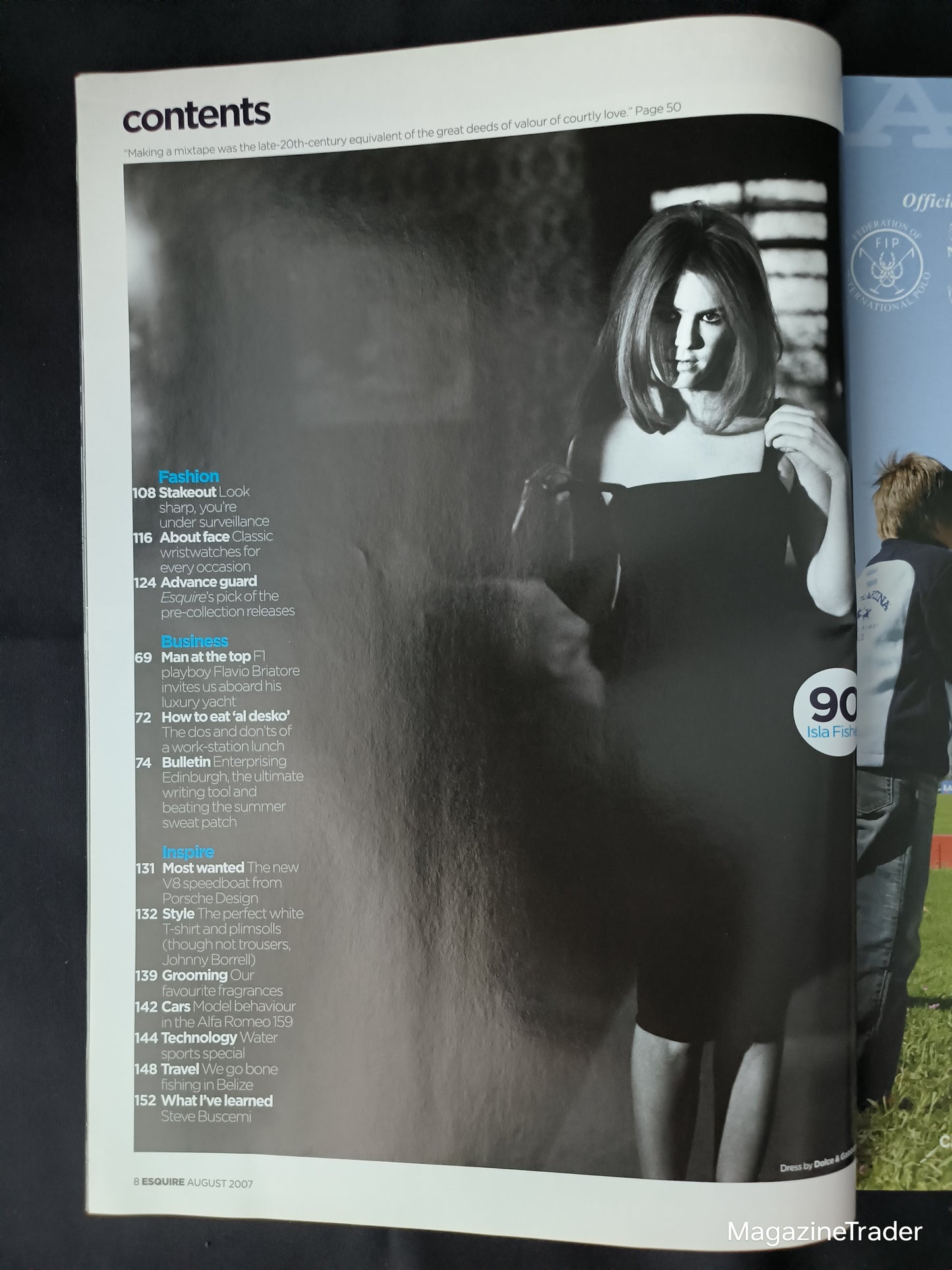 Esquire Magazine August 2007 (1169) Matt Damon Cover Isla Fisher Tiger Woods F1