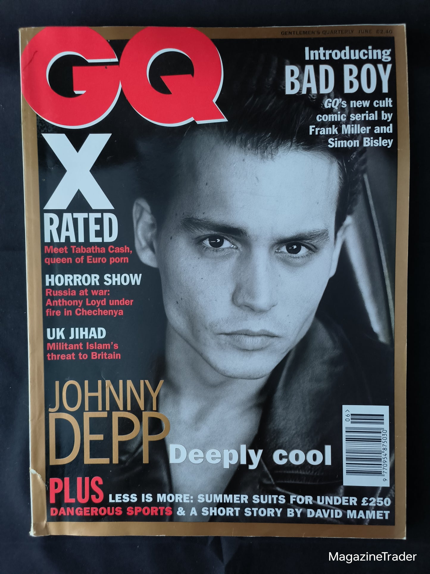 GQ Magazine June 1995 (1170) Johnny Depp Cover Frank Miller Bad Boy Comic Tabatha Cash