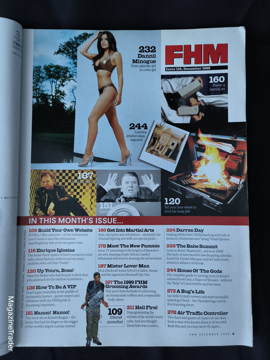 FHM Magazine December 1999 (1172) Dannii Minogue Cover Enrique Iglesias Jason Flemyng