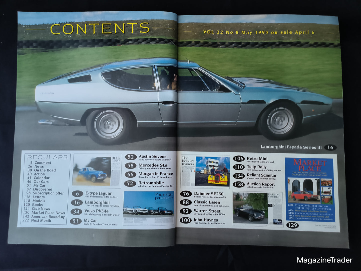 Classic Cars Magazine May 1995 (1173) Jaguar E-Type Cover Lamborghini Espada Austin 7