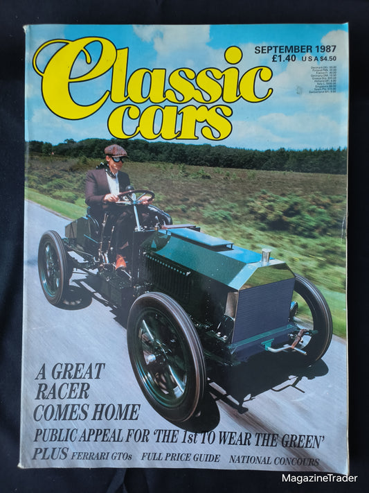 Classic Cars Magazine September 1987 (1173) Ferrari 250 GTO Lamborghini Miura Napier