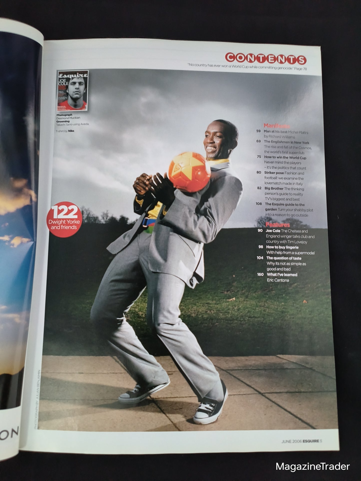 Esquire Magazine June 2006 (1185) Joe Cole World Cup Special Platini Eric Cantona