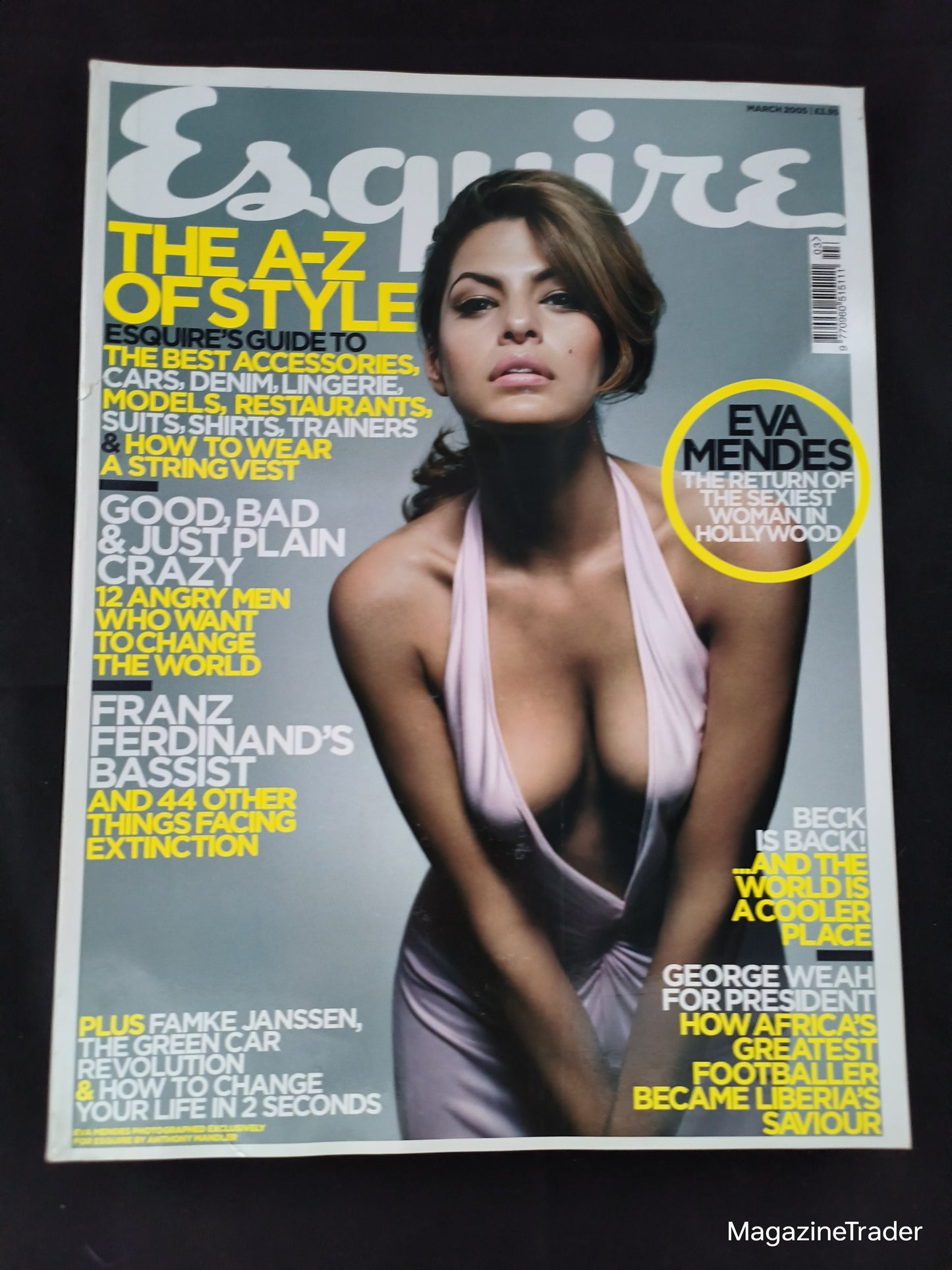 Esquire Magazine March 2005 (1185) Eva Mendes Beck George Weah Famke Janssen