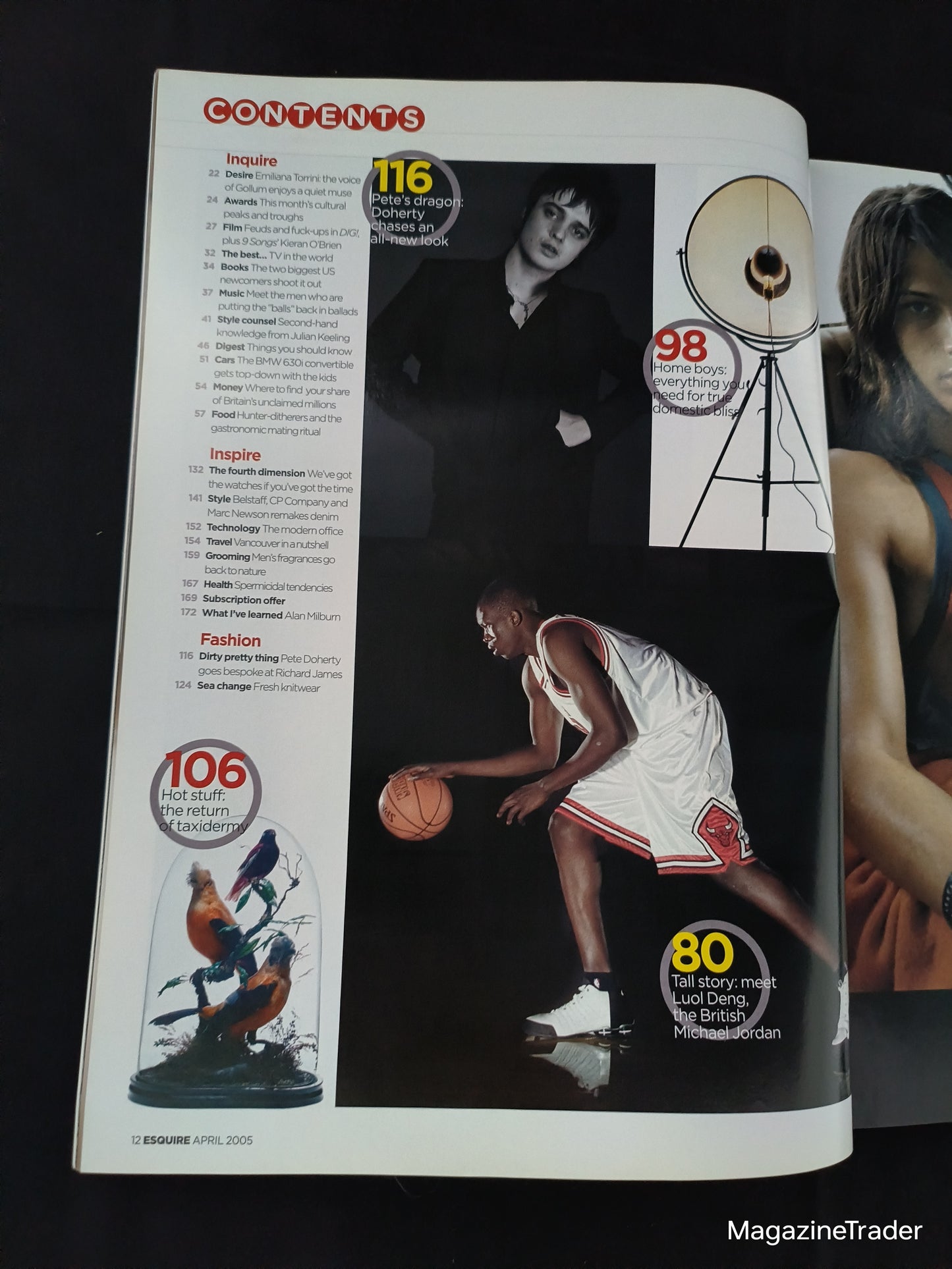 Esquire Magazine April 2005 (1185) Amber Valletta Pete Doherty Luol Deng Design