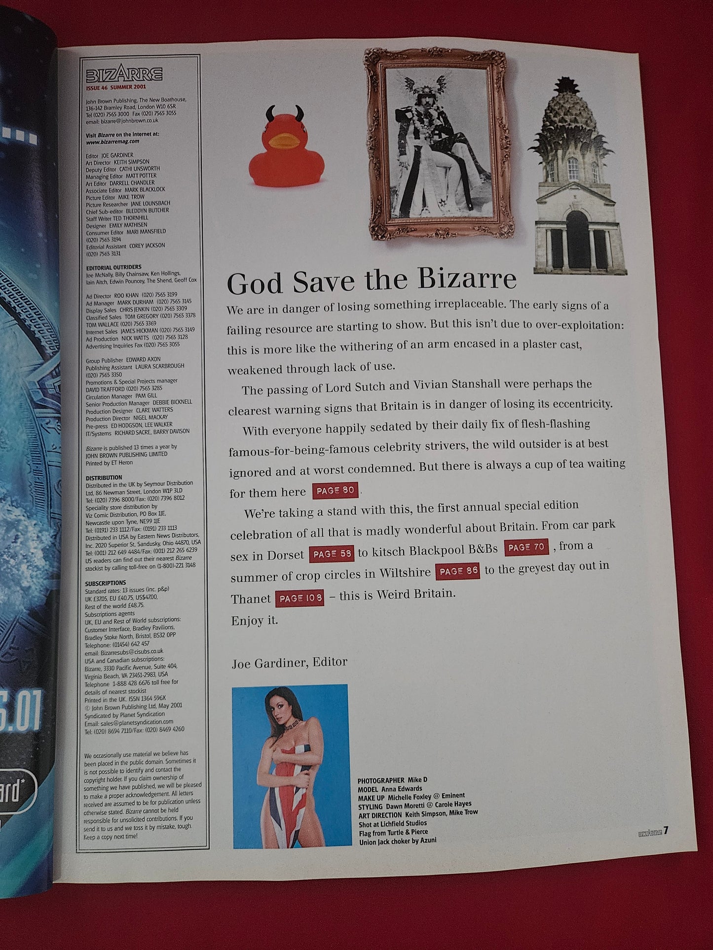 Bizarre Magazine Summer 2001 (1186) Issue 46 Weird UK Special Anna Edwards