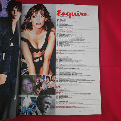 Esquire Magazine February 2000 (1188) Johnny Depp Cover Sophie Marceau Mike Tyson