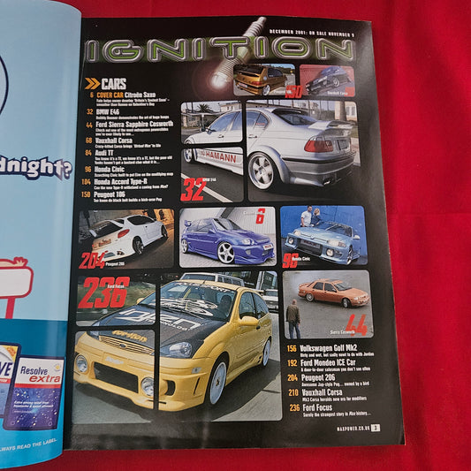 Max Power Magazine December 2001 (1189) Citroen Saxo Sierra Cosworth Honda Civic BMW