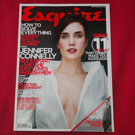 Esquire Magazine September 2005 (1190) Jennifer Connelly Cover Michael Owen Mighty Boosh