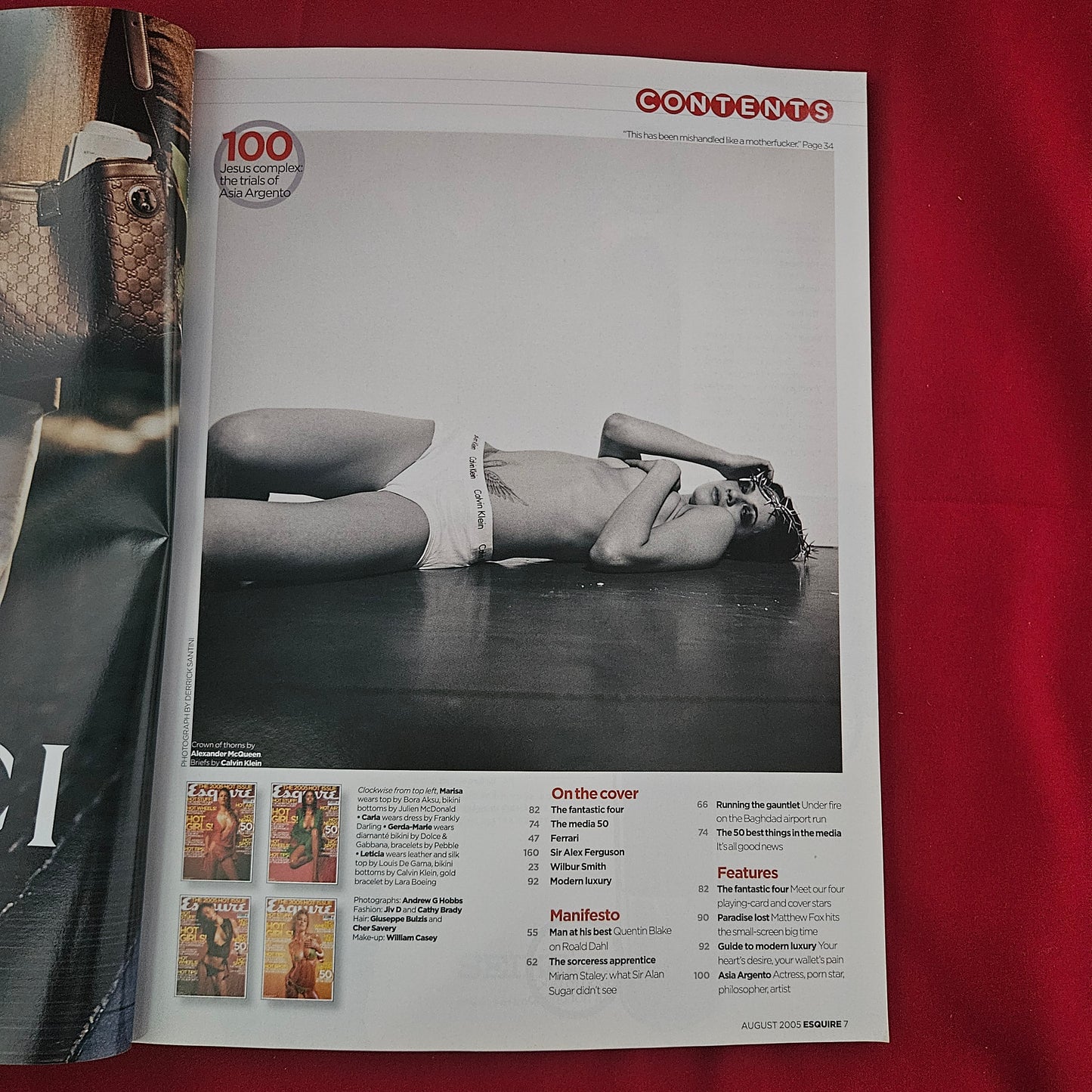 Esquire Magazine August 2005 (1190) Marisa Miller Cover Hot Issue Asia Argento Ferrari