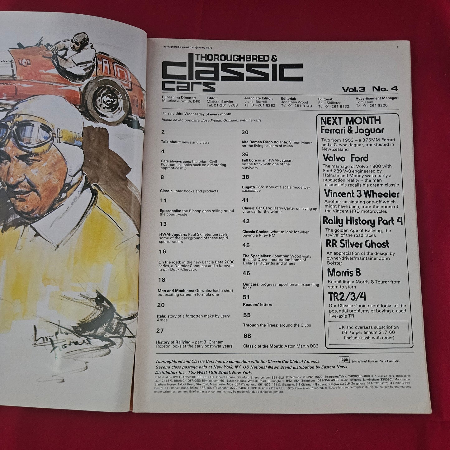 Thoroughbred & Classic Cars January 1976 (1191) Riley RM HWM Jaguar RR Silver Ghost