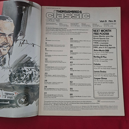 Thoroughbred & Classic Cars March 1976 (1191) MGA 1500 Maserati Mistrale Spyder