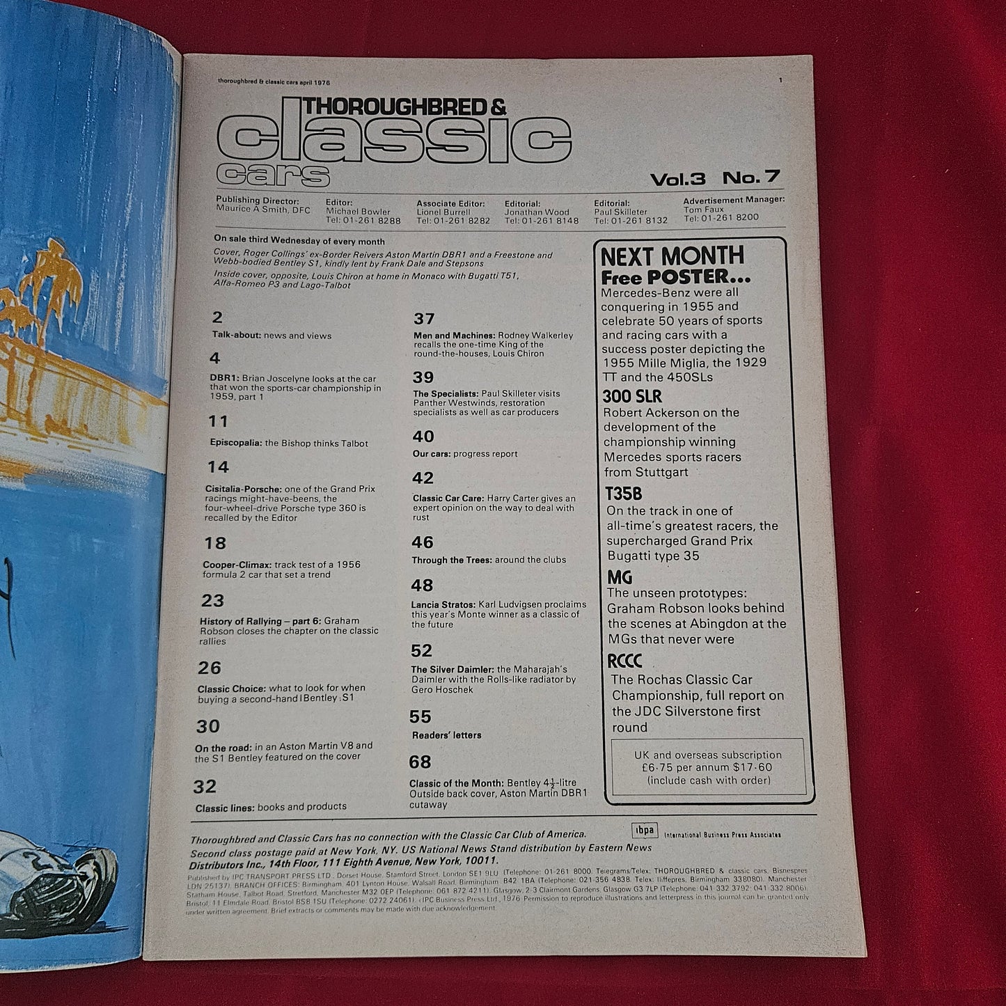 Thoroughbred & Classic Cars April 1976 (1191) Aston Martin DBR1 Bentley