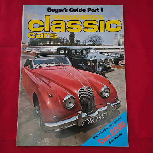 Thoroughbred & Classic Cars July 1976 (1191) Jaguar XK150 Morris 8 Rover P4