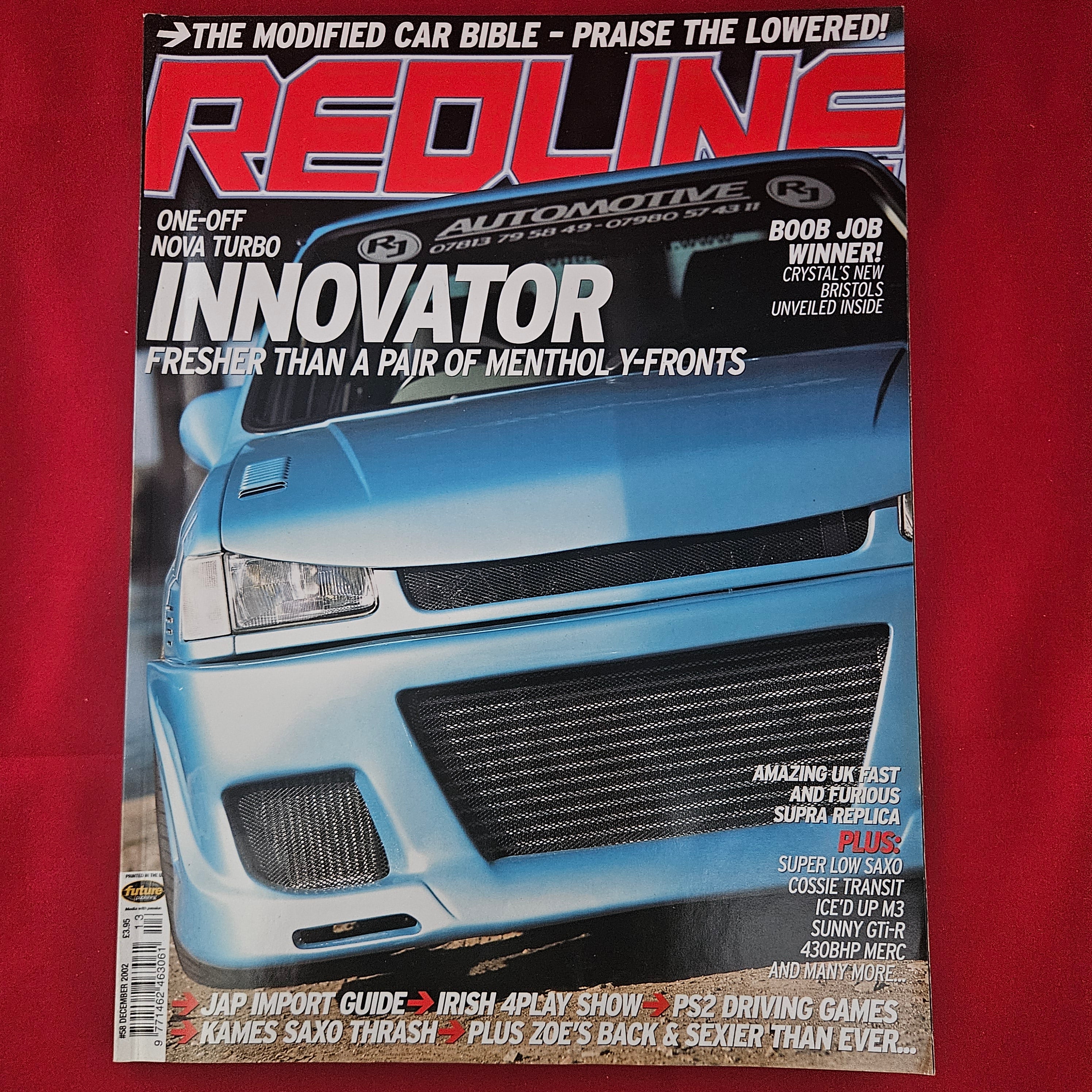Redline Magazine December 2002 - Nova Turbo Innovator – Magazine Trader LTD
