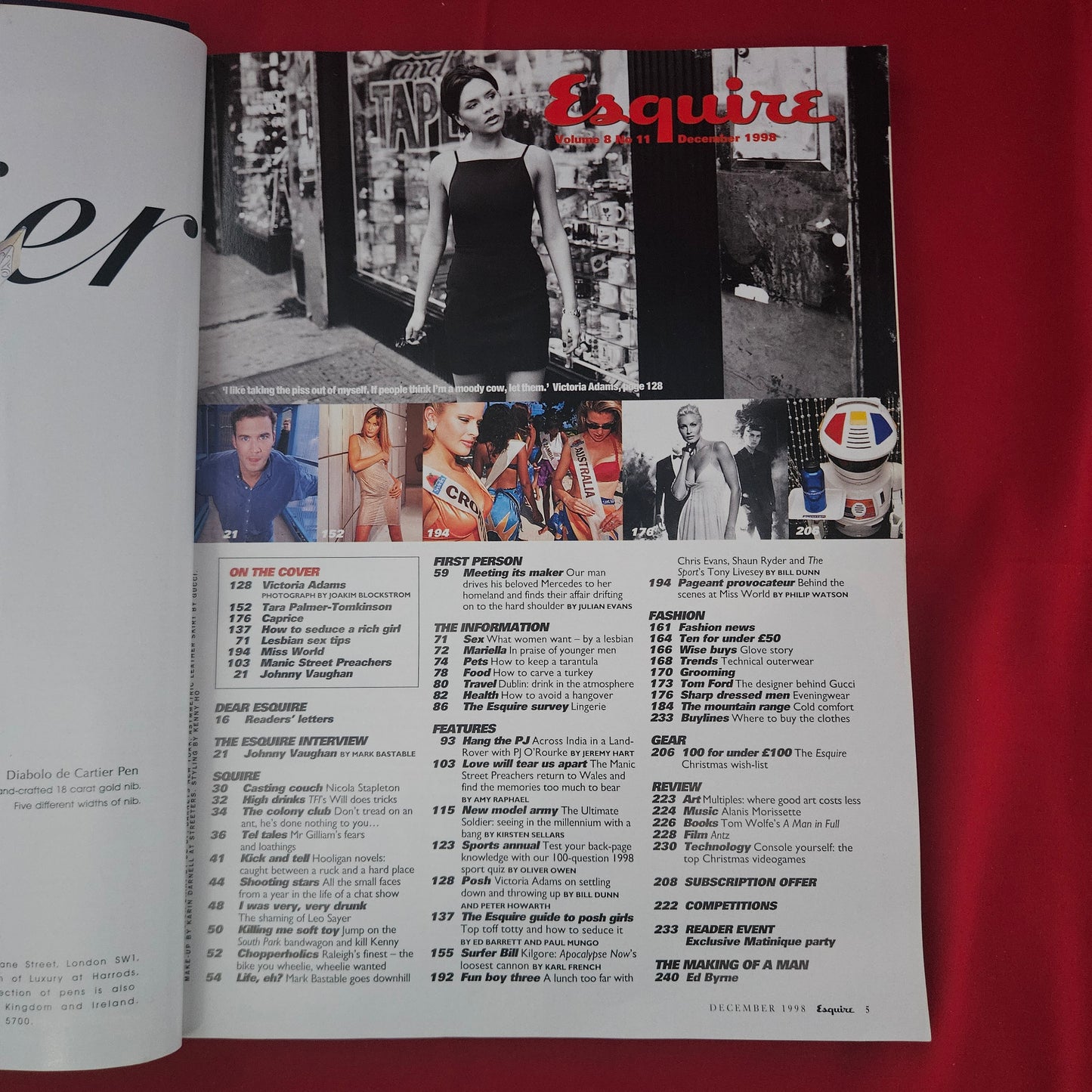 Esquire Magazine December 1998 (1196) Victoria Adams Posh Spice Tara Palmer-Tomkinson